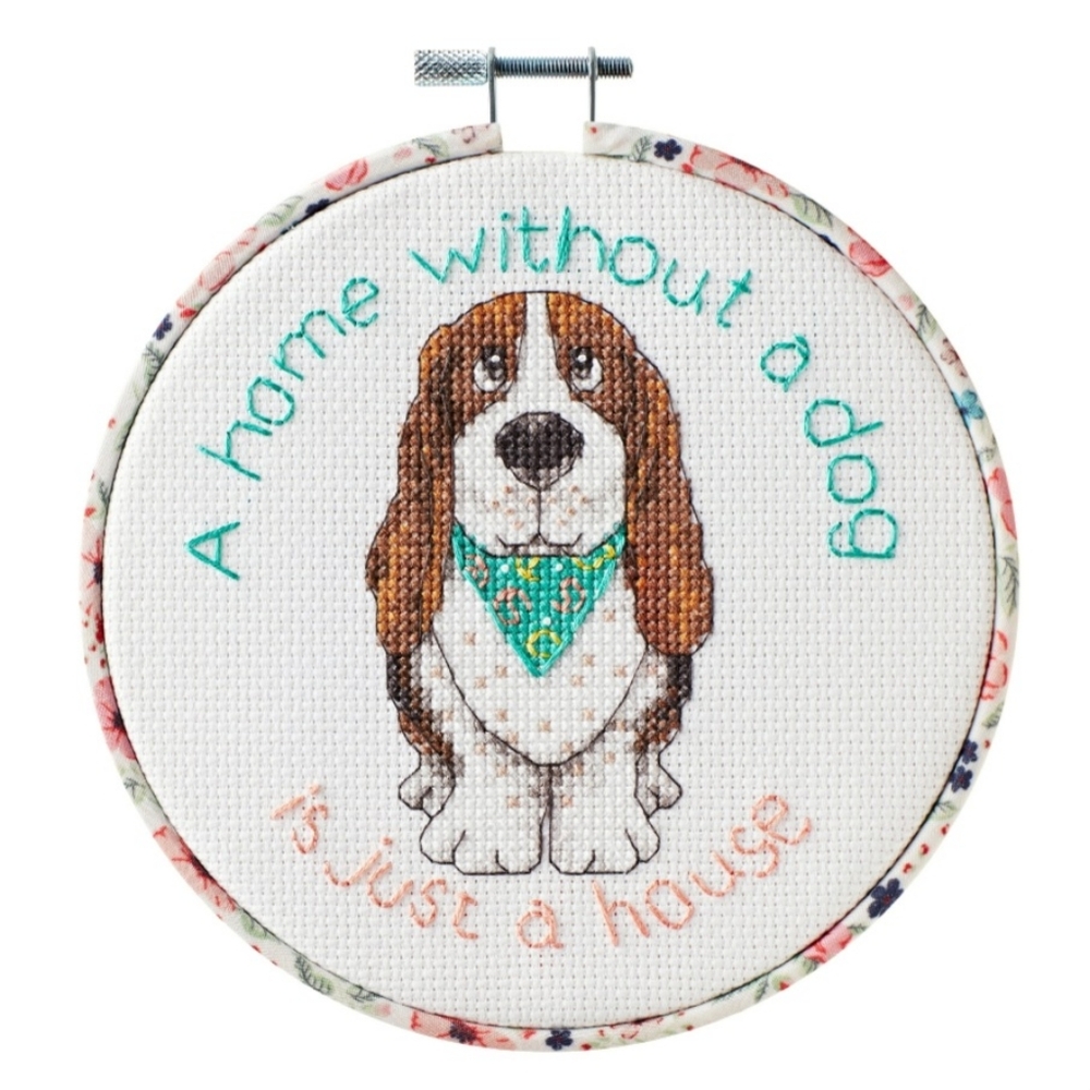 NEW Pioneer Woman Charlie Cross Stitch Kit A Home Without A Dog Is Just A House